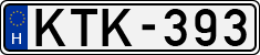 license plates of Hungary, Cars (1990)