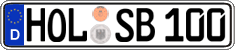 German license plate, Regular plates