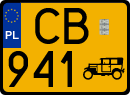 License plates of Poland, Oldtimers