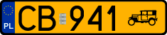 License plates of Poland, Oldtimers