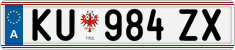 License plate of Austria, Regular plates