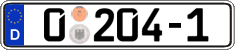 German license plate, Diplomatic