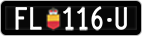 License plate of Liechtenstein, Dealer (with 