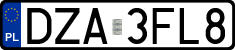 License plates of Poland, Regular car plates