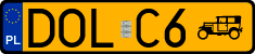 License plates of Poland, Oldtimers