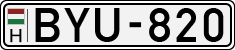 license plates of Hungary, Cars (1990)