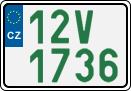 License plate of the Czech Republic, Oldtimers (2001)