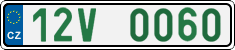 License plate of the Czech Republic, Oldtimers (2001)