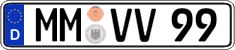 German license plate, Regular plates