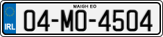 License plate of Ireland, Regular plates