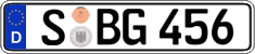 German license plate, Regular plates