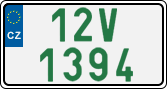 License plate of the Czech Republic, Oldtimers (2001)
