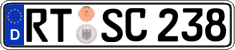 German license plate, Regular plates