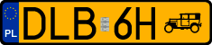 License plates of Poland, Oldtimers
