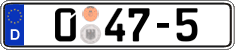 German license plate, Diplomatic