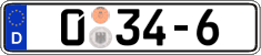 German license plate, Diplomatic