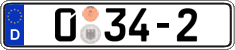 German license plate, Diplomatic