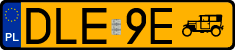 License plates of Poland, Oldtimers