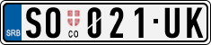 License plate of Serbia, Cars