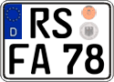 German license plate, Regular plates