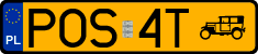 License plates of Poland, Oldtimers