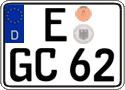 German license plate, Regular plates