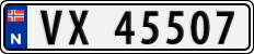 License plate of Norway, Cars