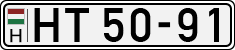 license plates of Hungary, Army (1990)