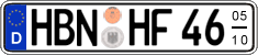 German license plate, Seasonal plates