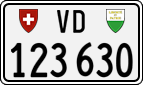 License plate of Switzerland, Cars