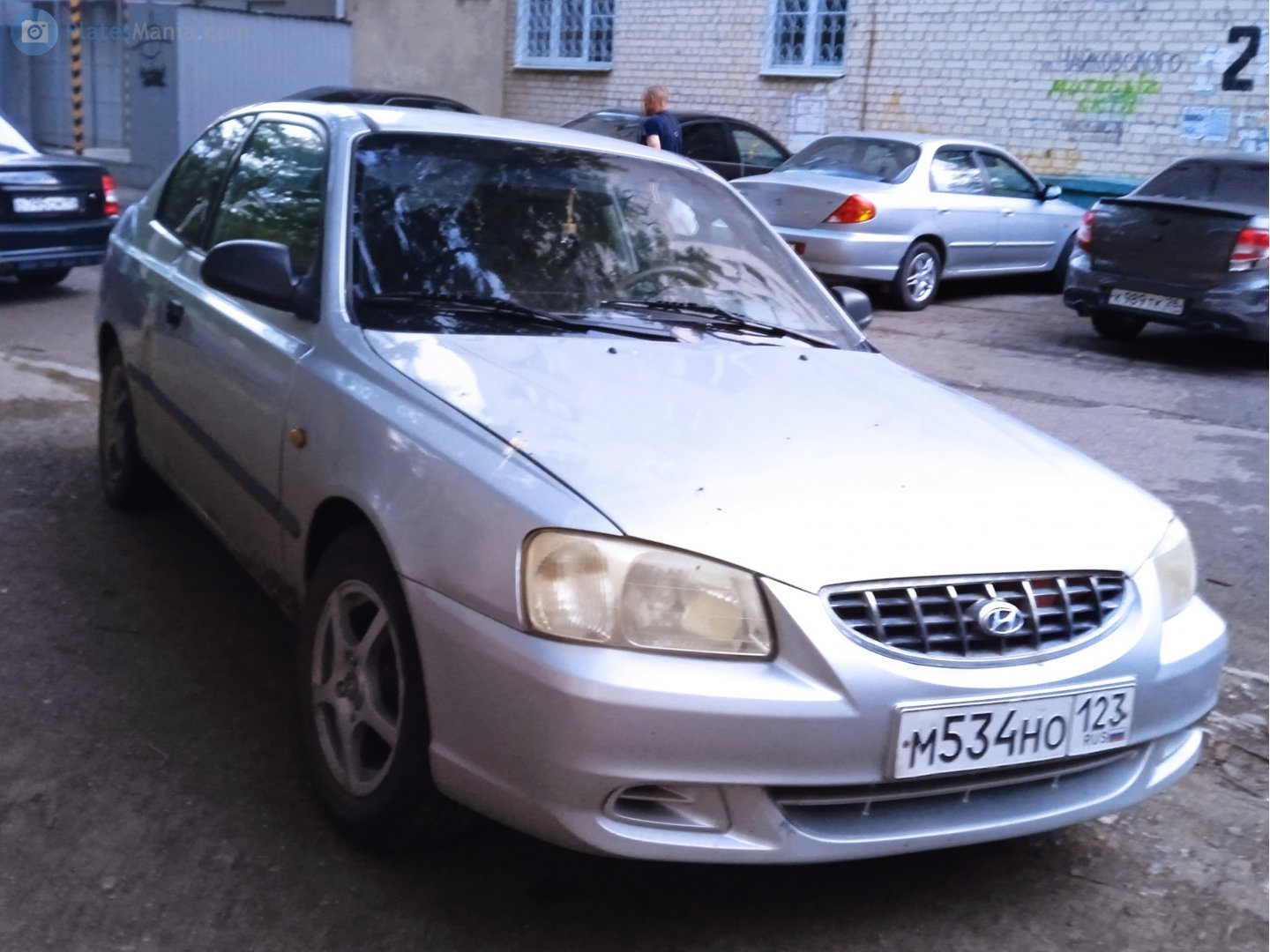 м 534 но 123, Hyundai Accent 2nd gen 3-door Liftback (LC), 1999–2003