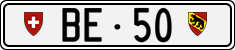 License plate of Switzerland, Cars