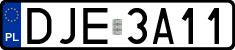 License plates of Poland, Regular car plates