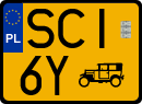 License plates of Poland, Oldtimers