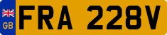 License plate of the United Kingdom, 1963 year system