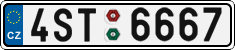 License plate of the Czech Republic, Cars (2001)