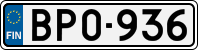 License plate of Finland, Cars