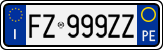 License plate of Italy, Cars (1994 year series)