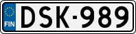 License plate of Finland, Cars