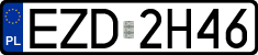 License plates of Poland, Regular car plates