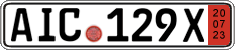 German license plate, Export transit plates