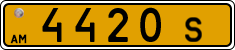 License plate of Armenia, Public transport