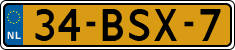 License plate of the Netherlands, Heavy Commercial Vehicles (1994 system)