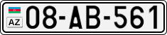 License plate of Azerbaijan, Cars