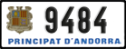 License plate of Andorra, Cars (1234(5))