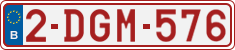 License plate of Belgium, Regular plates (2010)