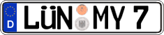 German license plate, Regular plates