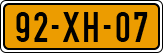 License plate of the Netherlands, Cars