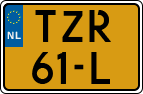 License plate of the Netherlands, Agricultural vehicles