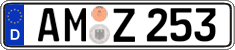 German license plate, Regular plates